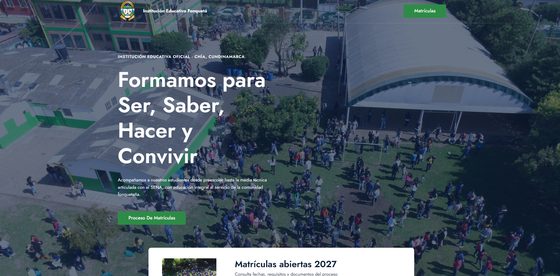 Sitio web de la IE Fonquetá, Chía
